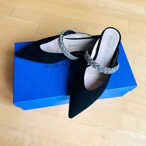 NEW Stuart Weitzman Addison Pointed Toe Suede Mules